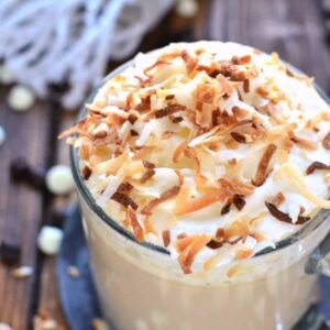 Coconut white chocolate mocha